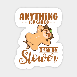 Cute Sloth Lazy Office Worker Working Sloth Statement Chill Magnet