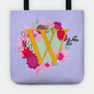 Monogram W, Personalized Initial Tote