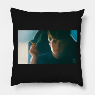 Rachael (Sean Young) - Pastel on Canvas Painting Pillow