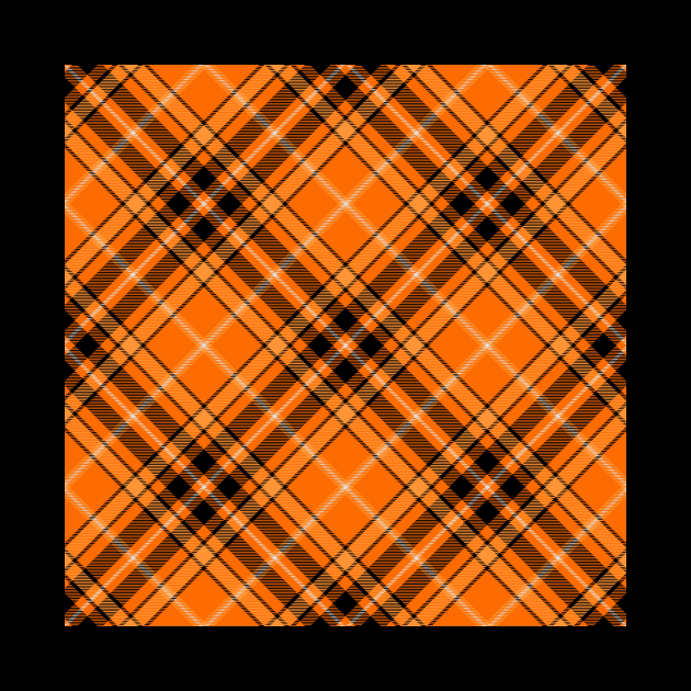 Halloween Orange Tartan Rotated by sifis