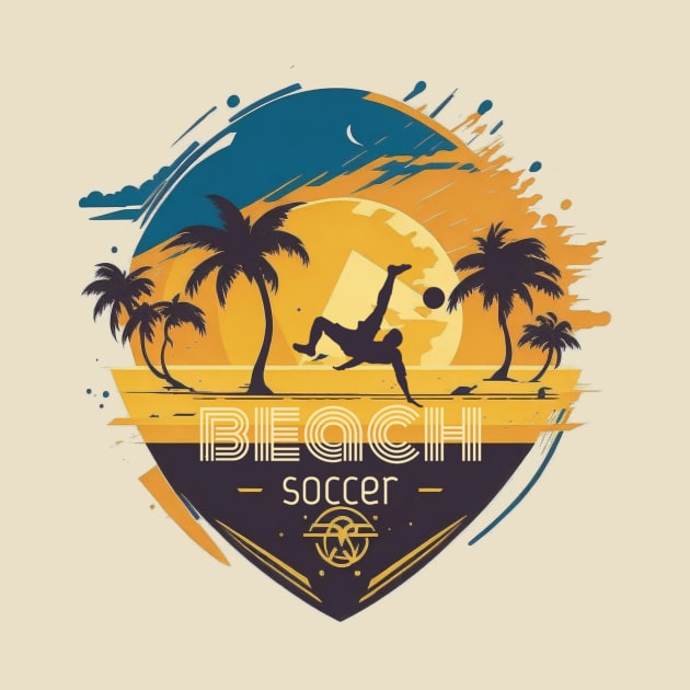 SCLG001 - Beach Soccer Logo by Tee Vibes Co.