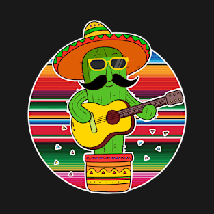 Cinco De mayo Cactus Mexican sombrero hat T-Shirt