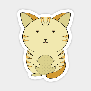 An adorable yellow kitten Magnet