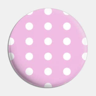 Mask seamless pattern with white polka dots on a tile pastel pink background Pin