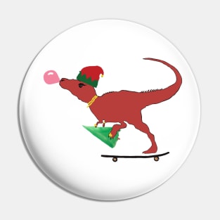 Ho Ho T-rex Santa Pin