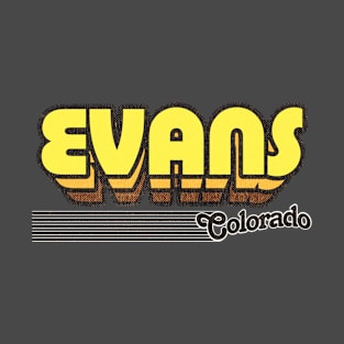 Evans, Colorado | Retro Stripes T-Shirt