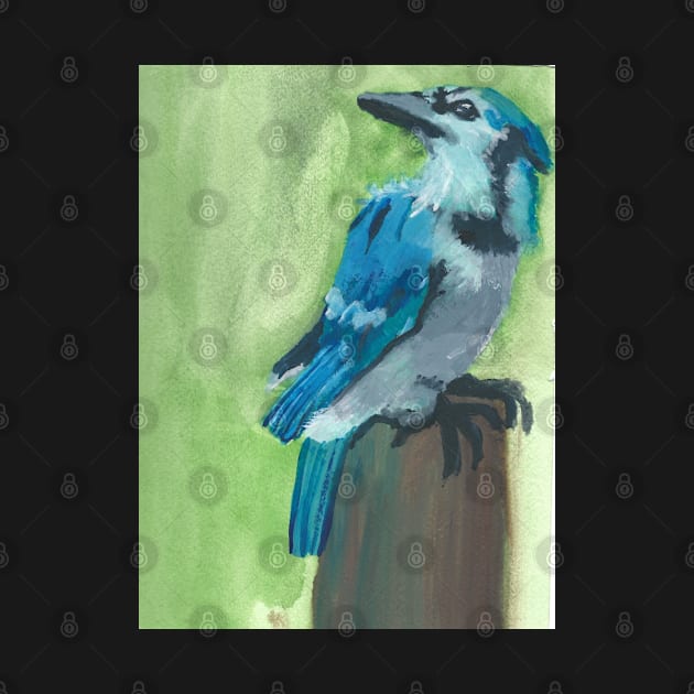 Blue Jay Watercolor by Absel123