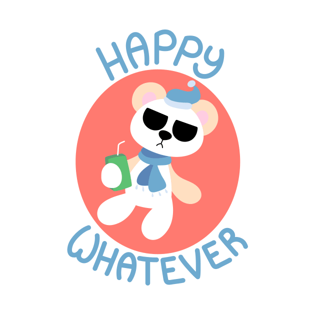 Happy Whatever Polar Bear With Juice Box by JadedOddity