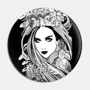 beautiful girl tribal floral hippie chick stoner witch Pin