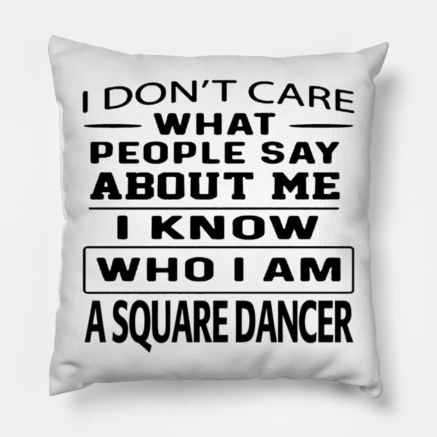 I Don't Care BLK Pillow by DWHT71