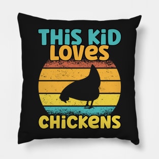 Kids This Kid Loves Chickens - Chicken Lovers design Pillow