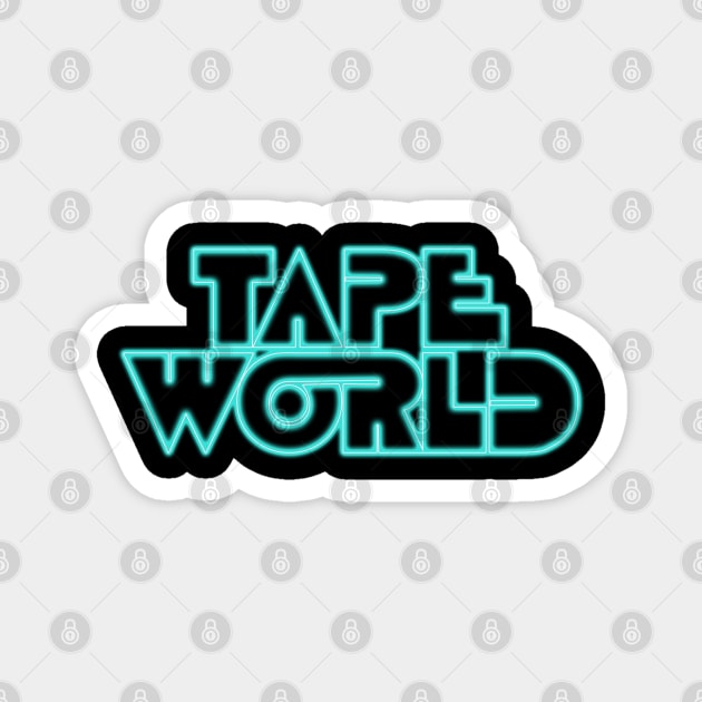Tape World Music Store Neon Magnet by carcinojen