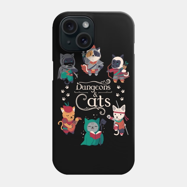 Dungeons & Cats 2.0 Phone Case by Domichan