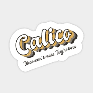 Retro Calico Cat Magnet