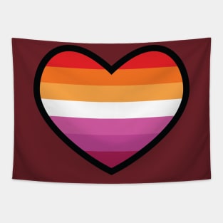 Lesbian Flag Heart Tapestry