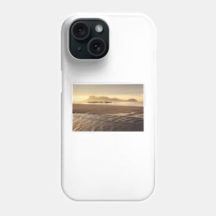 Golden light at beach in Borneo Phone Case