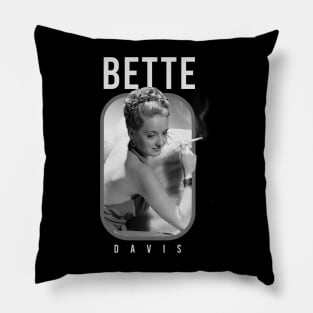 bette davis young black and white Pillow