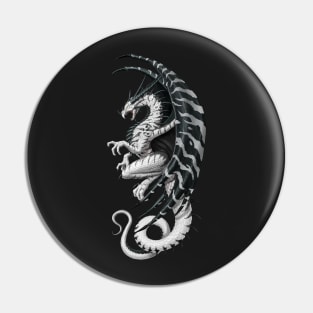 Master Dragon white Pin