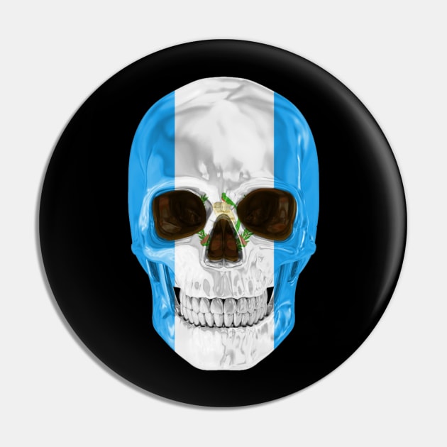 Guatemala Flag Skull - Gift for Guatemalan With Roots From Guatemala Pin by Country Flags