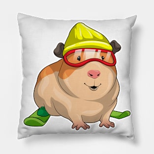 Guinea pig Skier Ski Pillow