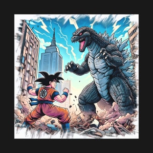 Goku vs Godzilla T-Shirt