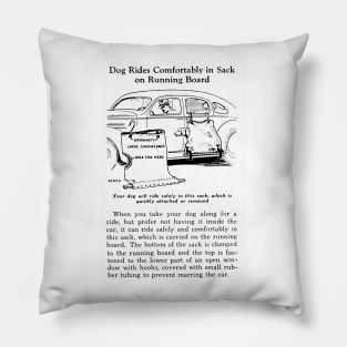 Vintage Dog Seat Advert Pillow