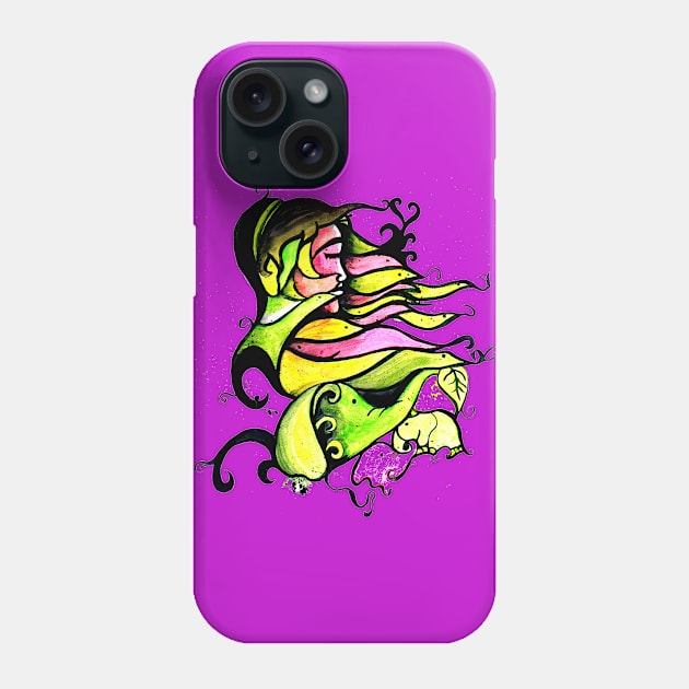 Girl and Nature Phone Case by Hydra