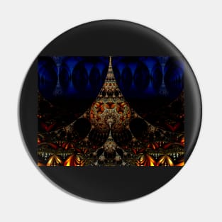 Fractal Art Deco Stalagmite Pin