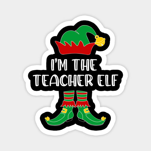 I'm The Teacher Elf Matching Family Group Christmas Magnet by SloanCainm9cmi