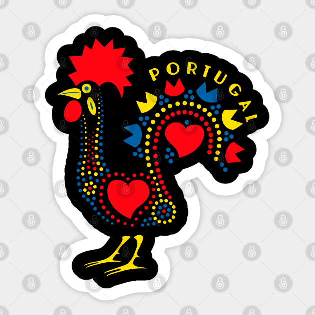 Rooster Portugal Illustration Sticker Teepublic
