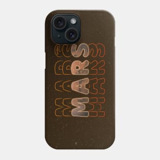 Typograph Planet Mars: The Red Planet V02 Phone Case