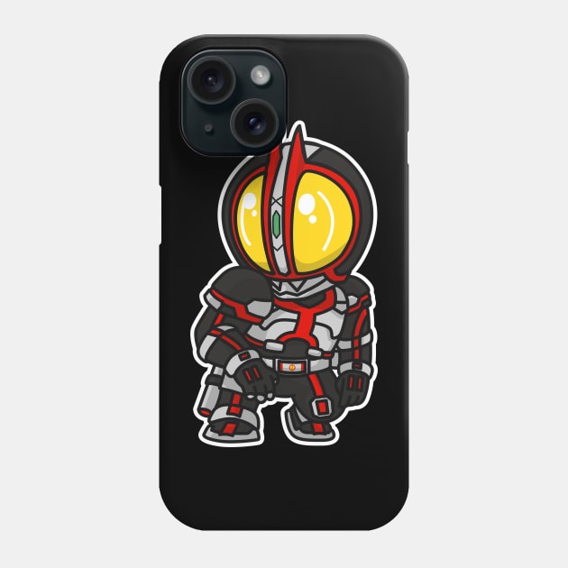 Kamen Rider Faiz Chibi Style Kawaii Phone Case by The Toku Verse