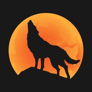 Orange moonlight wolf T-Shirt