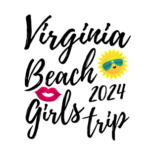 Virginia Beach Girls Trip 2024 Bachelorette Fun Matching T-Shirt