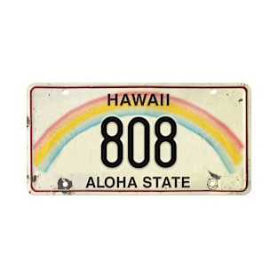 808 Vintage Hawaii License Plate T-Shirt