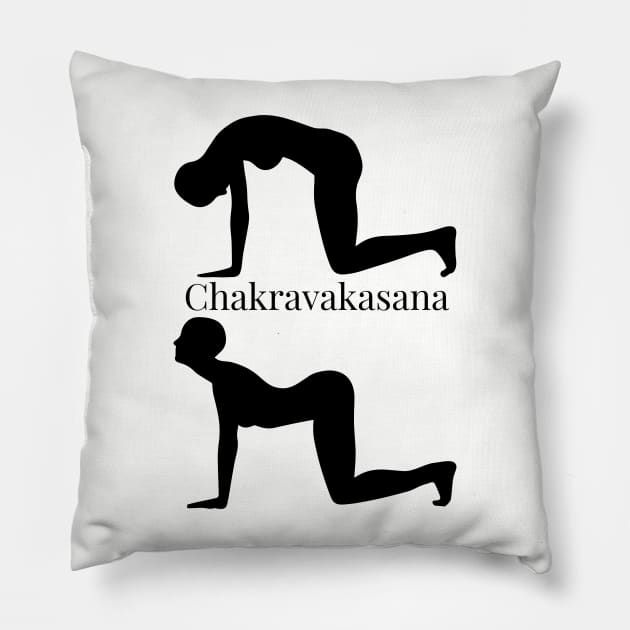 Chakravakasana (Cat Cow) Pillow by Let's Yoga Anywhere