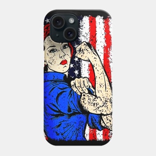 Rosie The Riveter Feminist Patriotic Phone Case