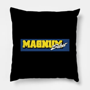 Tamiya Magnum Saber Sticker Logo Design with Blue Border Pillow