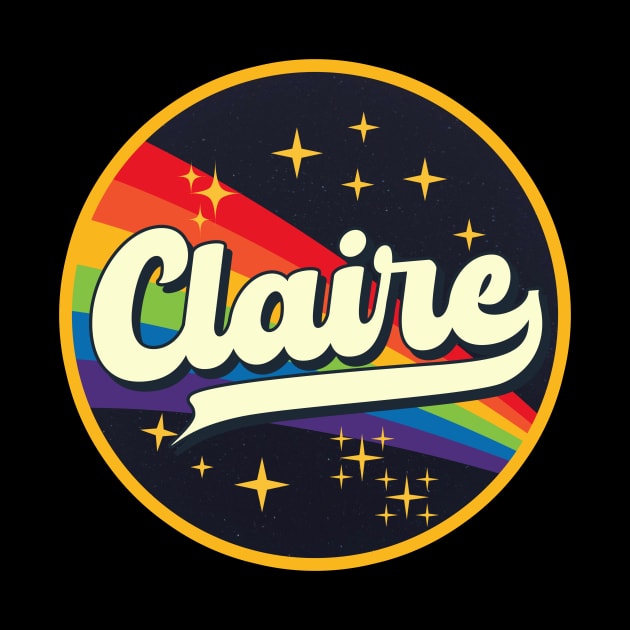 Claire // Rainbow In Space Vintage Style by LMW Art