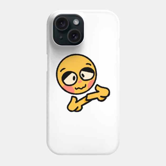 Cute nervous cursed emoji Phone Case by Bingust