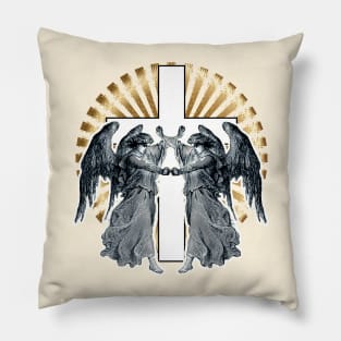 Holy angels of the cross of the Lord Jesus, redeemer of the world Pillow