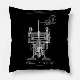 Tesla Oscillator Earthquake Machine Patent 1894 Pillow