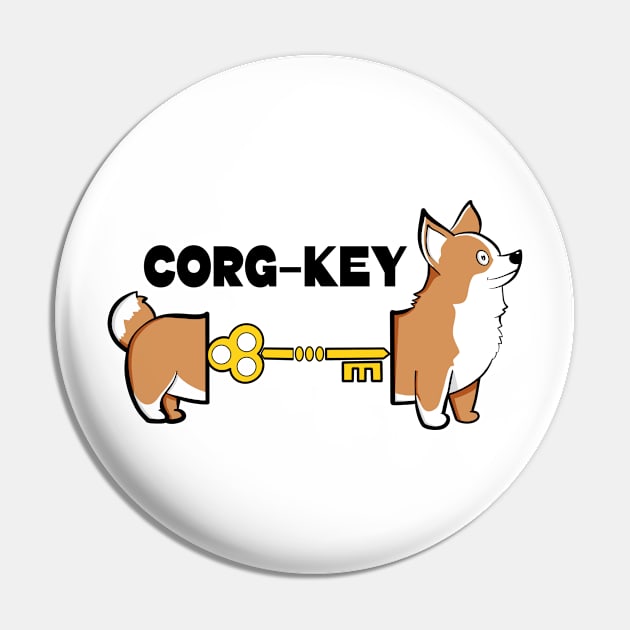 Corg-Key Pin by Art by Nabes