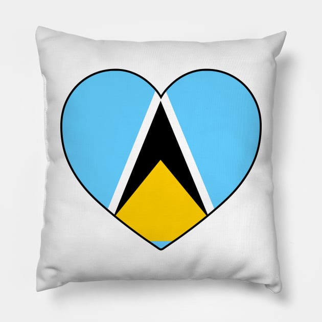 Heart - Saint Lucia Pillow by Tridaak