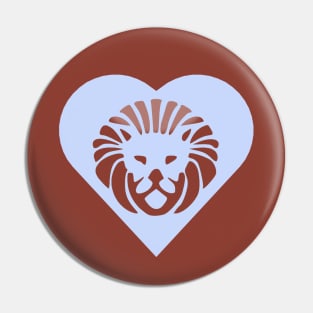 Big Lion Hearted (chocolate brown ver.) Pin