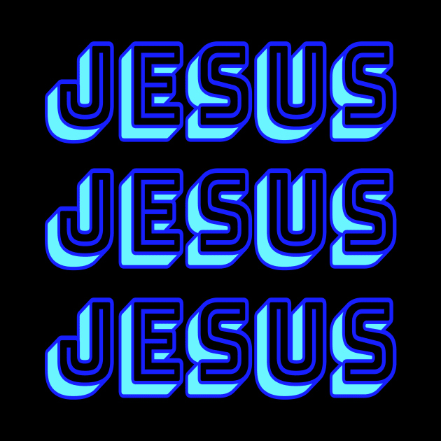 Cool Retro Neon Jesus Christ Christian Catholic Religious by Marham19