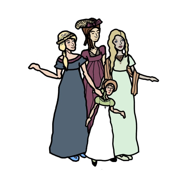 Family of Regency Ladies by LochNestFarm