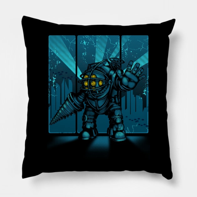 Mr. Bubbles Pillow by Raki