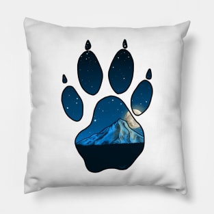 Wolf Paw Print - Mount Hood Pillow