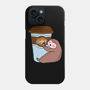 Sloth and coffee Phone Case